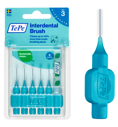 TEPE INTERDENTAL BRUSH ANGLE BLUE 0.6mm