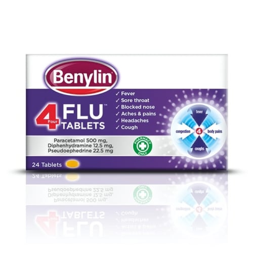 BENYLIN 4 FLU TABLETS X 24