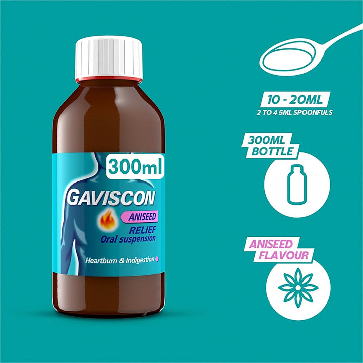 GAVISCON ANISEED LIQUID X 300ML