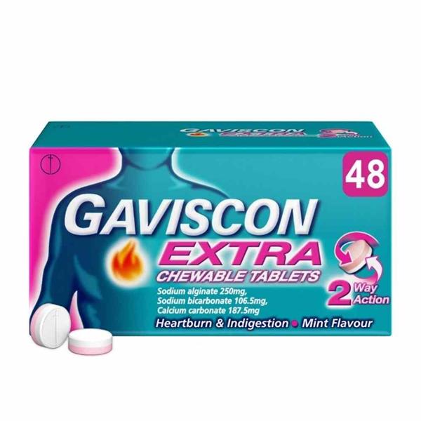 GAVISCON EXTRA MINT CHEWABLE TABSX24