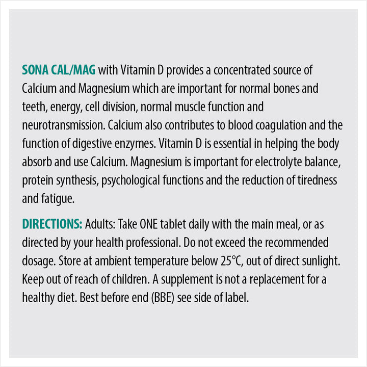 Sona Cal/Mag With Vit D 60’s