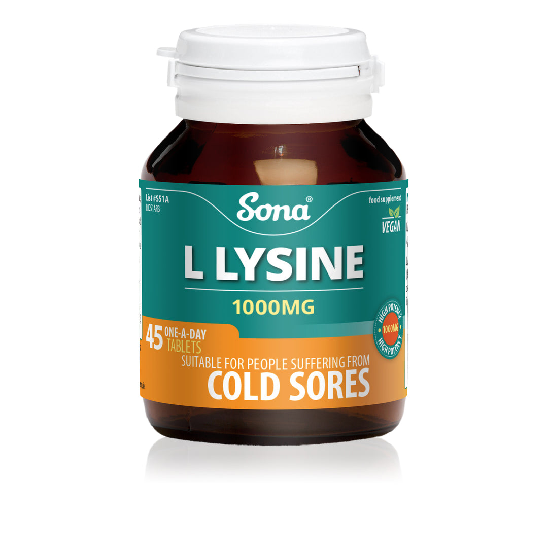 SONA L LYSINE 1000MG 45 TABLETS