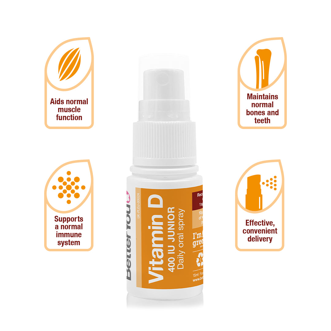 Better You DLUXJunior Daily Oral 400iu D3 Spray 15ml