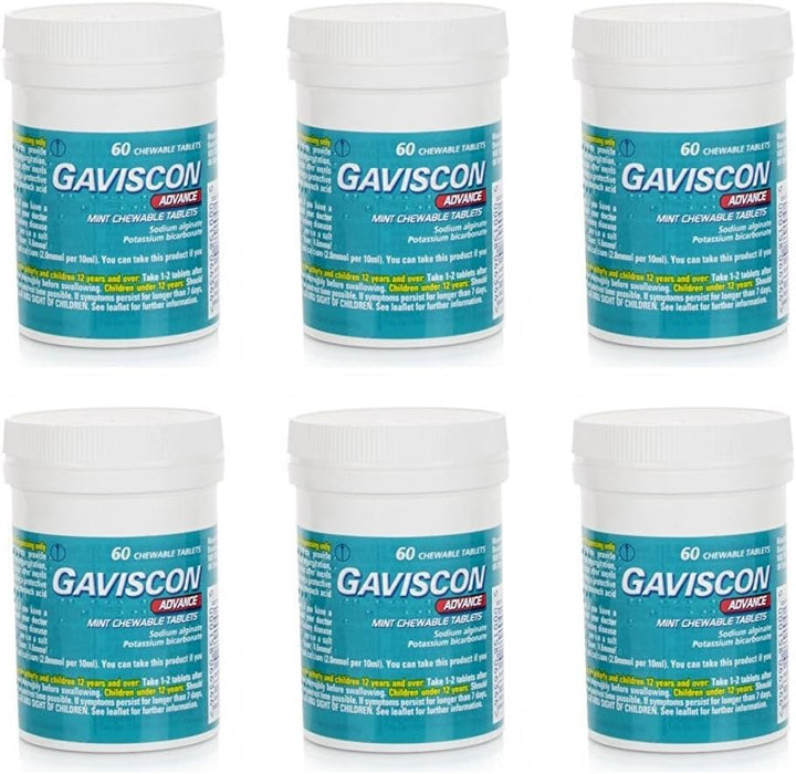 GAVISCON ADVANCE CHEWABLE TABLETS X 60