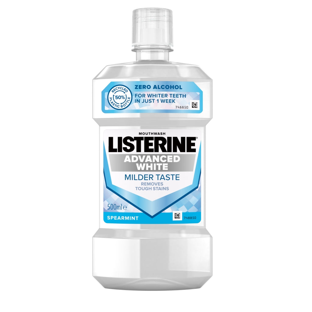 Listerine Mouthwash Advance White  500ml Zero Alcohol