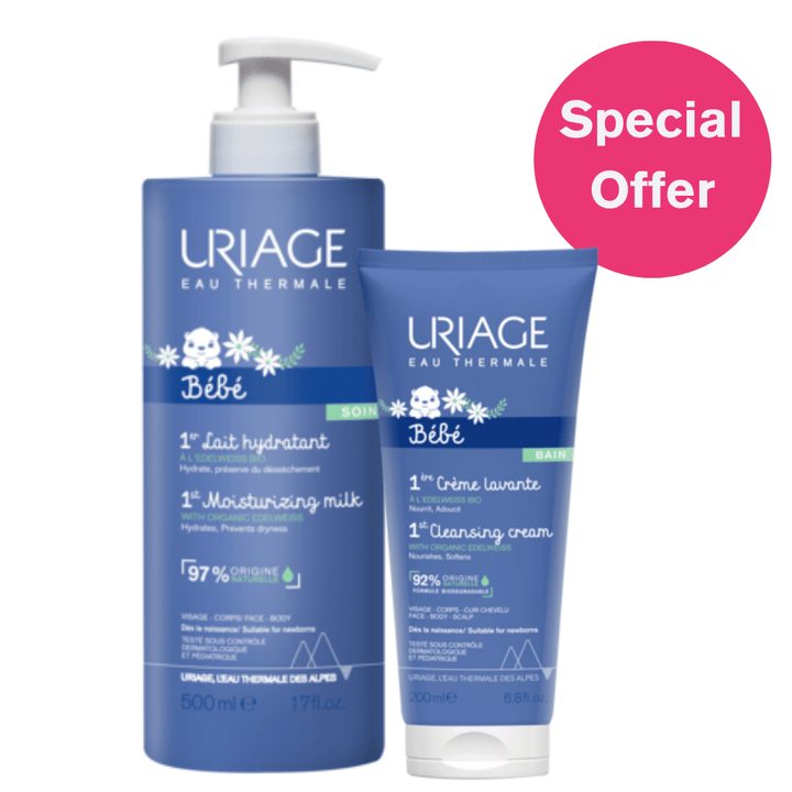 Uriage Baby's 1st Hydrating Milk 500ml + 1st Cleansing Cream 200ml