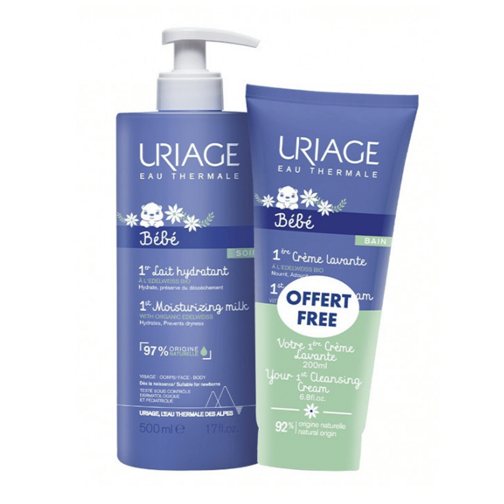 Uriage Baby's 1st Hydrating Milk 500ml + 1st Cleansing Cream 200ml