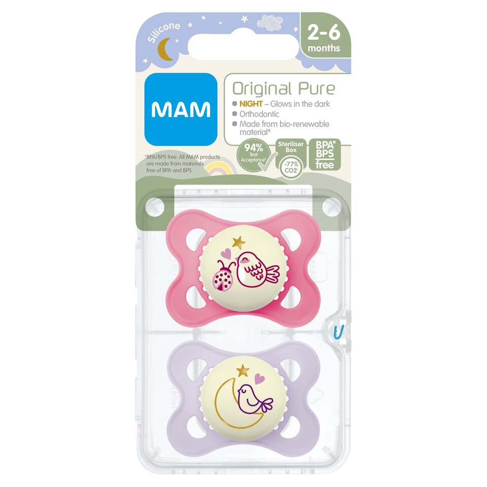 Mam Original Night Soothers Twin pack  0+Months