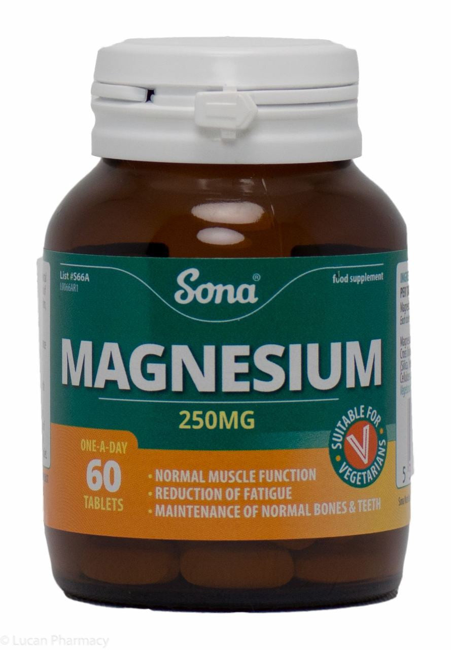 Sona Magnesium tablets 250mg 120’s