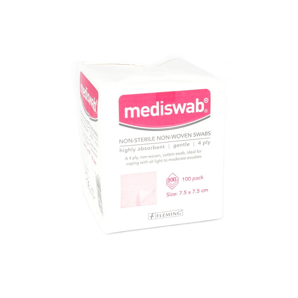 Mediswab non Woven non Sterile 10cm x 10cm 100’s